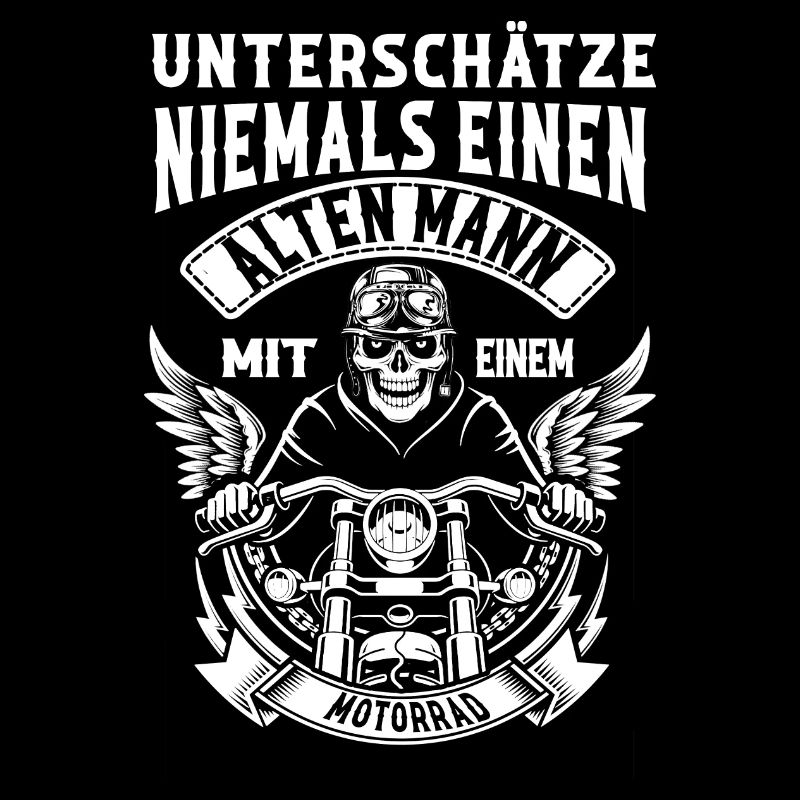 Alter Mann Biker Opa