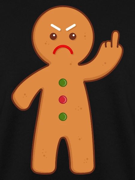 Lebkuchenmann Stinkefinger Mittelfinger