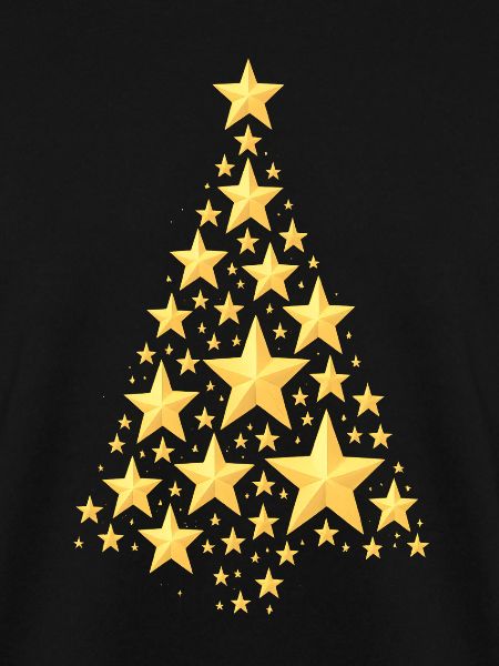 Goldener Sternen-Weihnachtsbaum