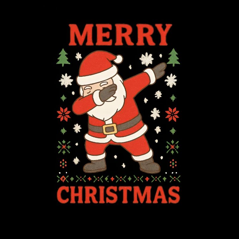 Ugly Christmas Dab Weihnachtsmann