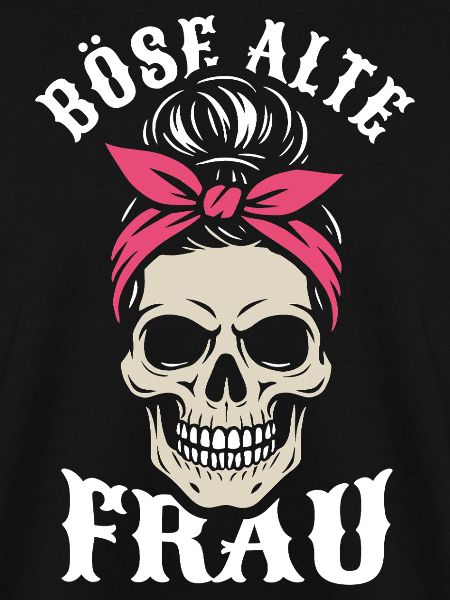 Skull Bandana Böse Alte Frau