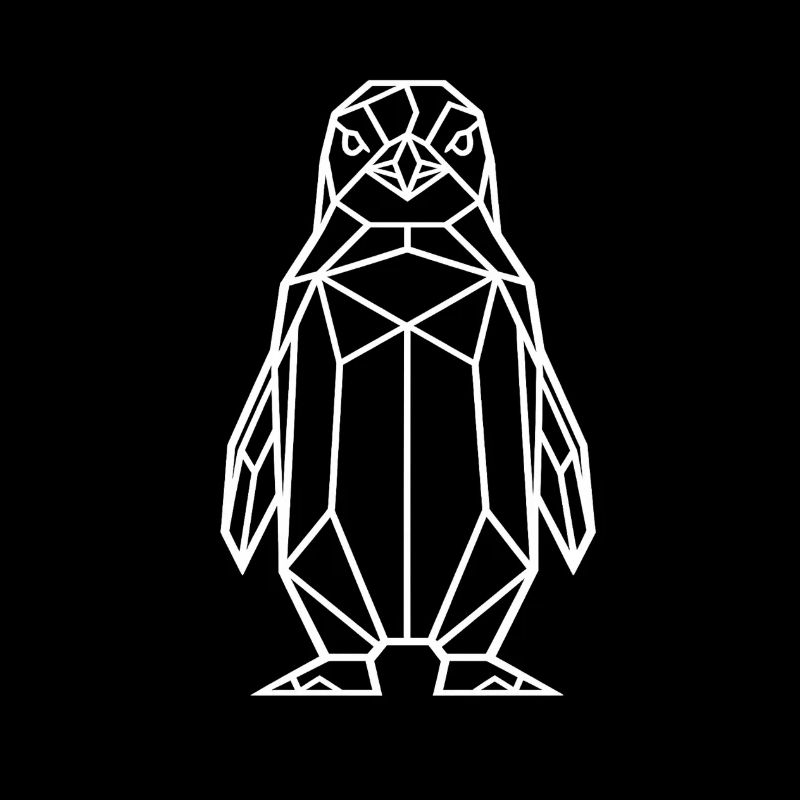 Geometrischer Pinguin (white)