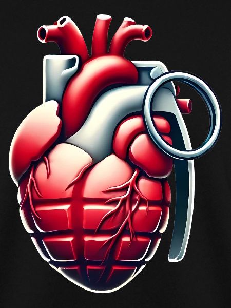Explosive Herzgranate Design