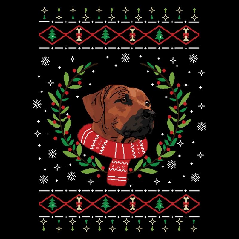 Rhodesian Ridgeback hässlicher Weihnachtspullover
