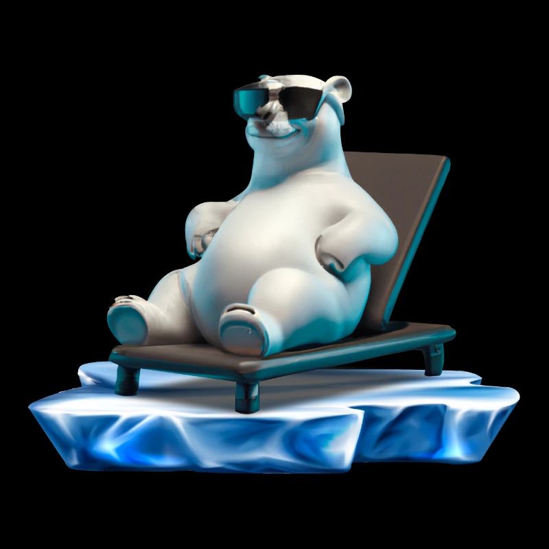 Eisbär Sonnenbrille Sonnenliege Eisscholle