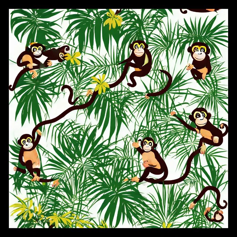 Singe dans la forêt tropicale humide