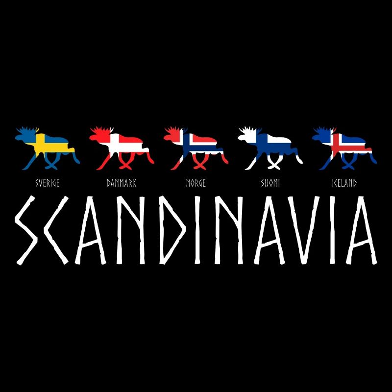SCANDINAVIAN ELKS | Moose Elche countries flags