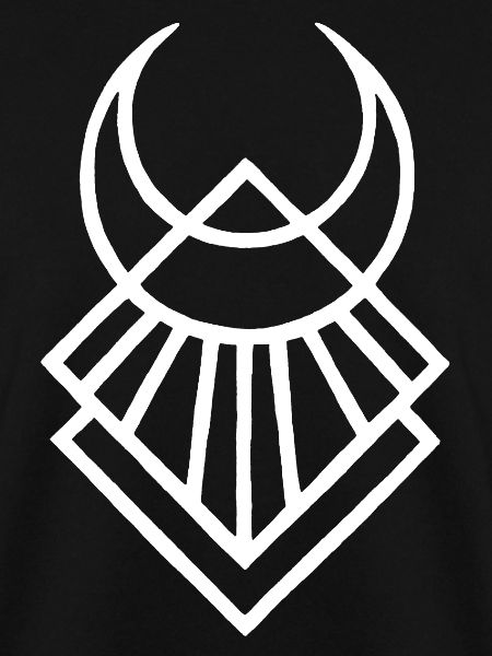 Weißes ägyptisches Mondsymbol