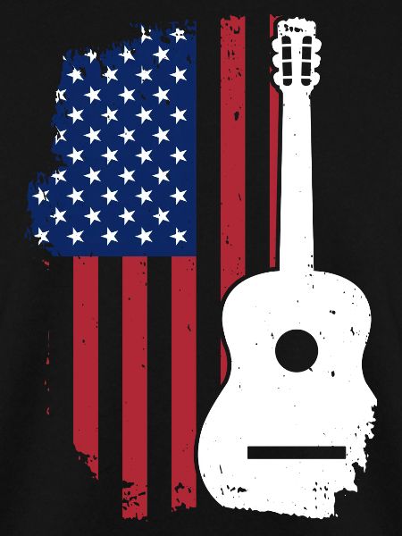 USA Flagge Gitarre