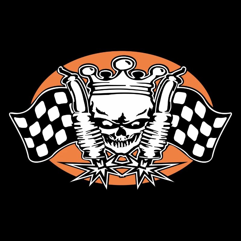 Drapeau de course Crâne