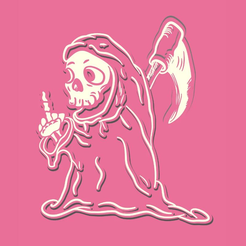 Grim Reaper shows stinking fingers