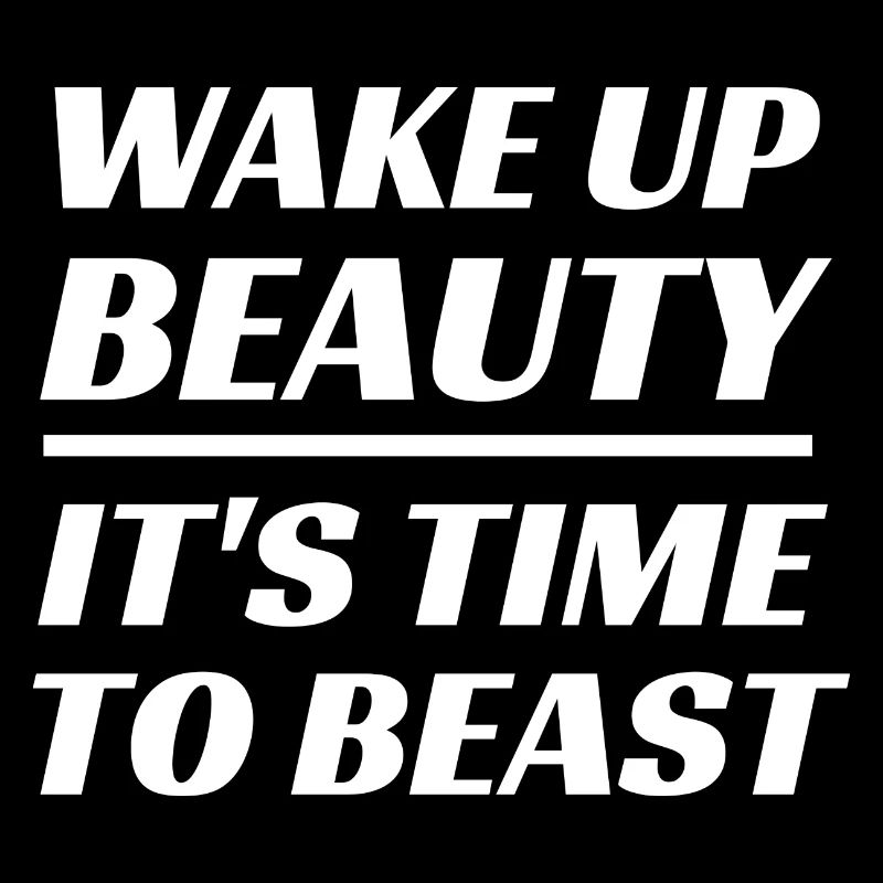 Citation de fille de remise en forme disant Cool Funny Beast Gym