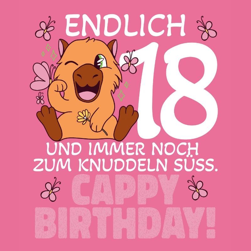 Endlich 18 Capybara Spruch