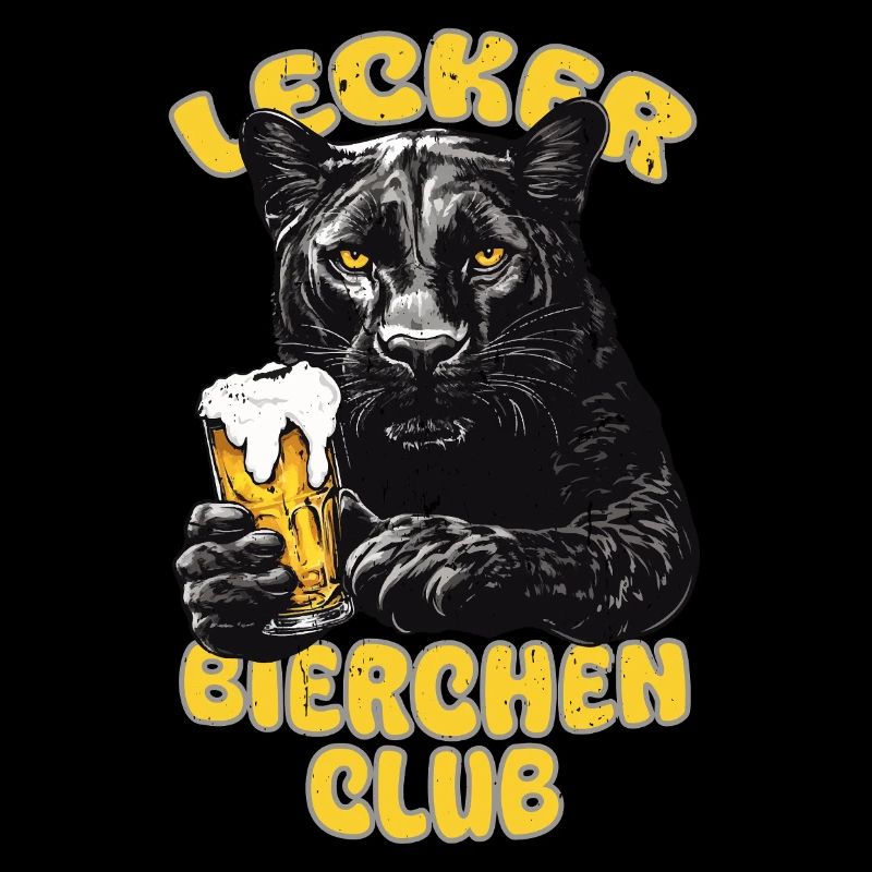 Lecker Bierchen X Panther mit Bier lustiges