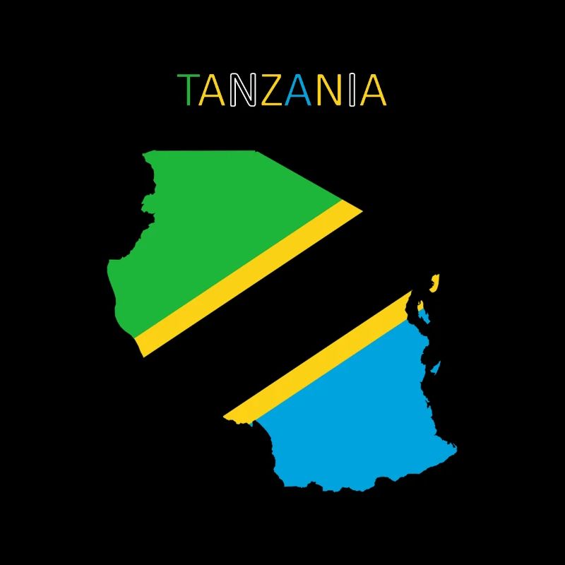 Tansania Flagge - Kunstdesign