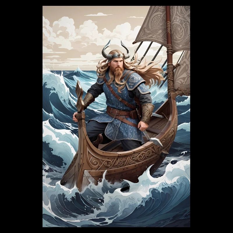 Wikinger auf dem Boot