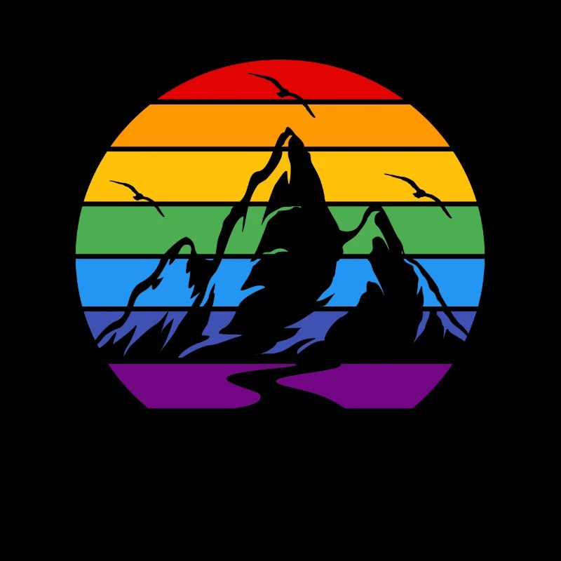 Finden Sie Einen Regenbogen-Tag-Gebirgsvögel
