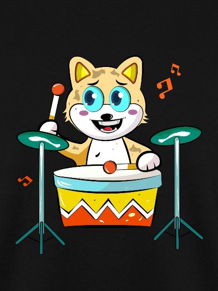 Cat Playing Drums