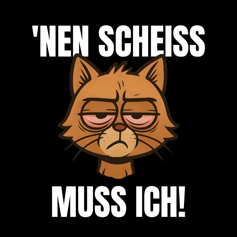 Lustige Katze mit frechem Spruch 'nen Scheiss