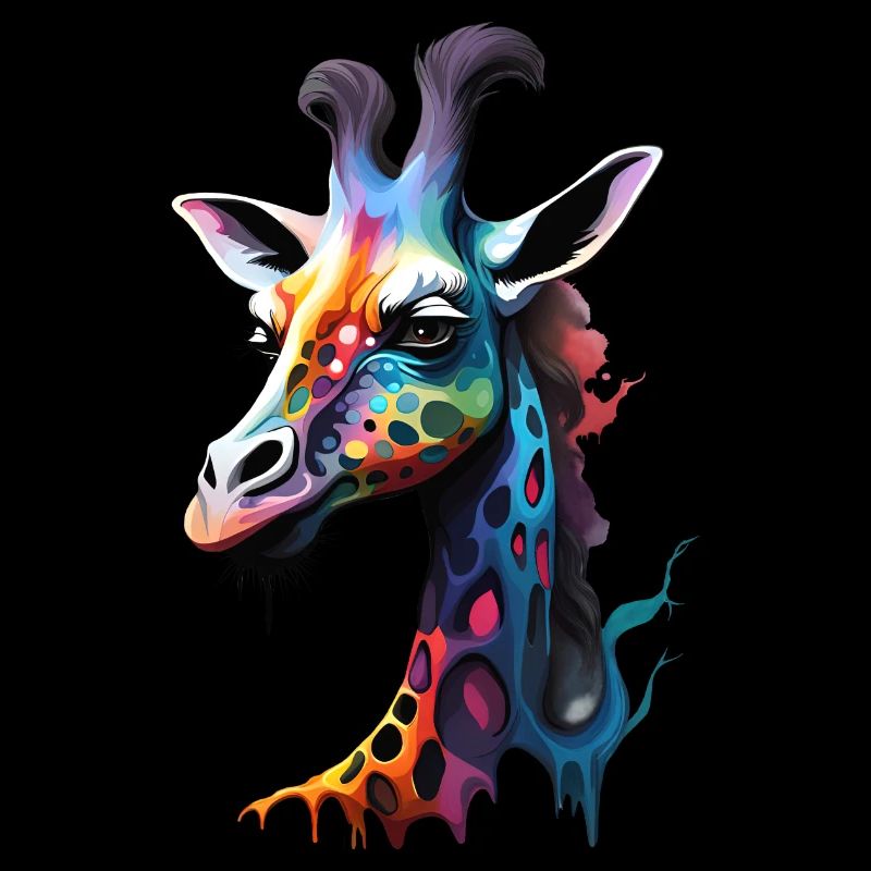 Girafe, colorée