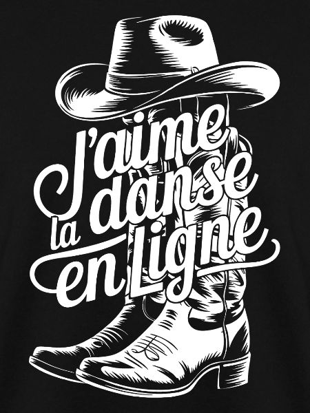 Cowboy boot and flowing lettering