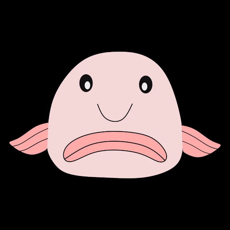 Blobfisch Fisch Comic hässlicher Fisch