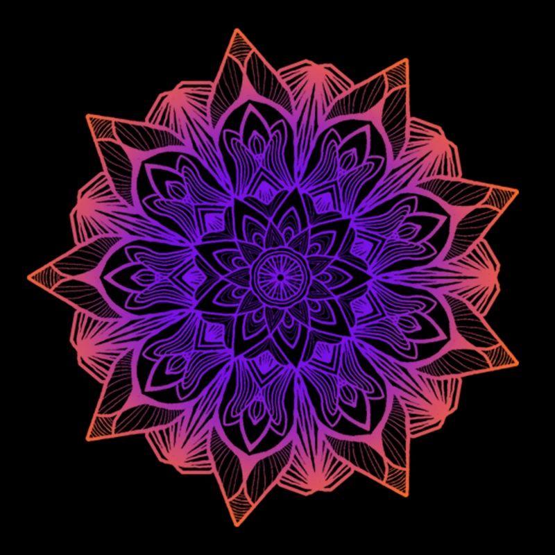 Buntes Mandala Farben Ethno Kunst Symbol Geschenk