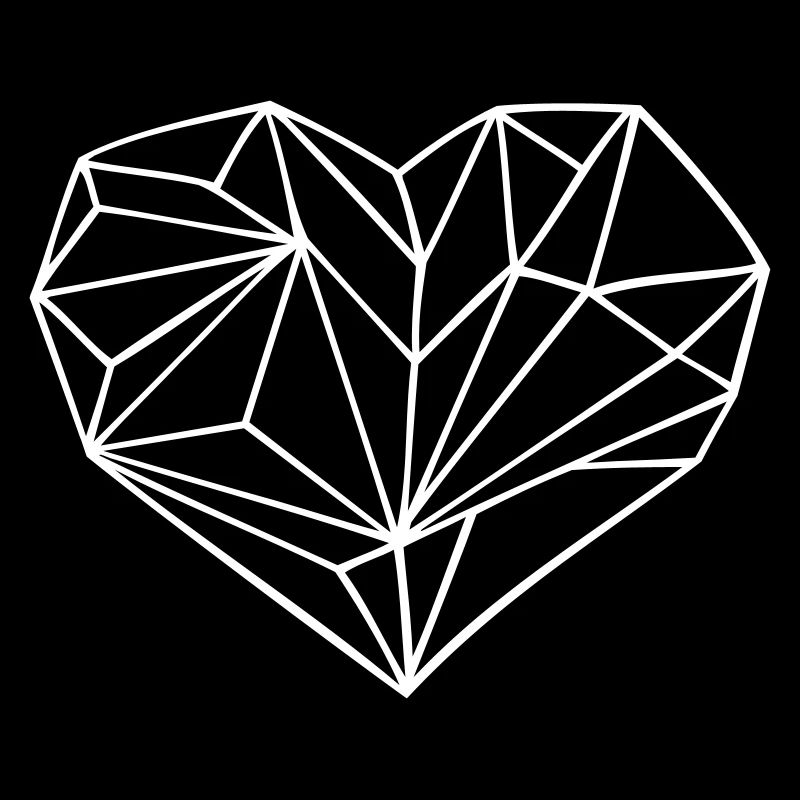 Herz geometrisch eigene Farbwahl des Designs