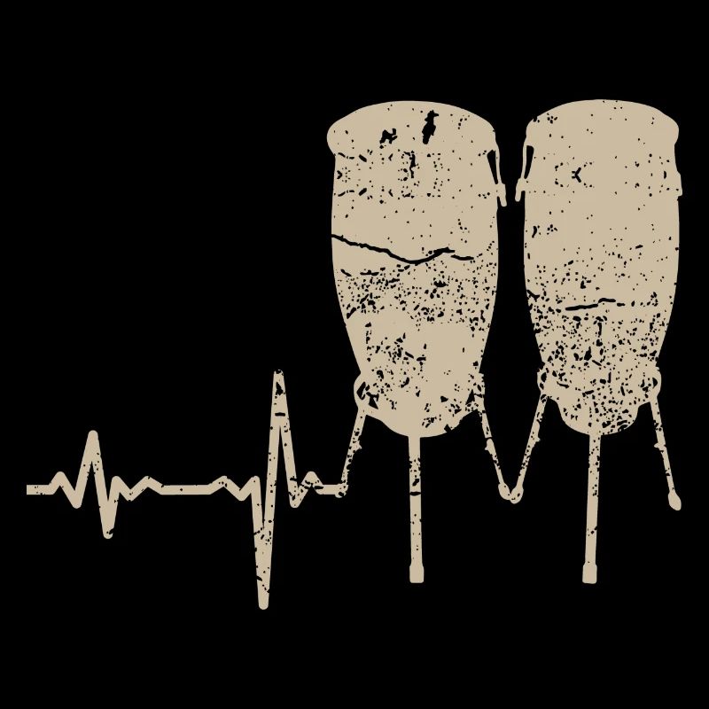 Geschenk Heartbeat Trommel Bongo