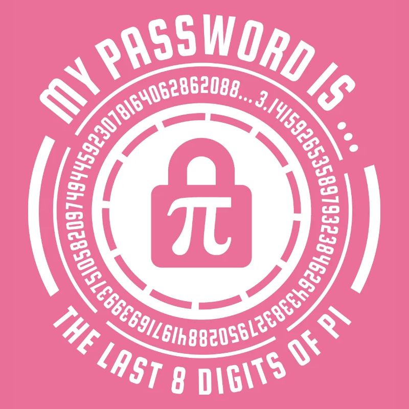 MY PASSWORD DECIMAL PLACES PI MATH GIFT