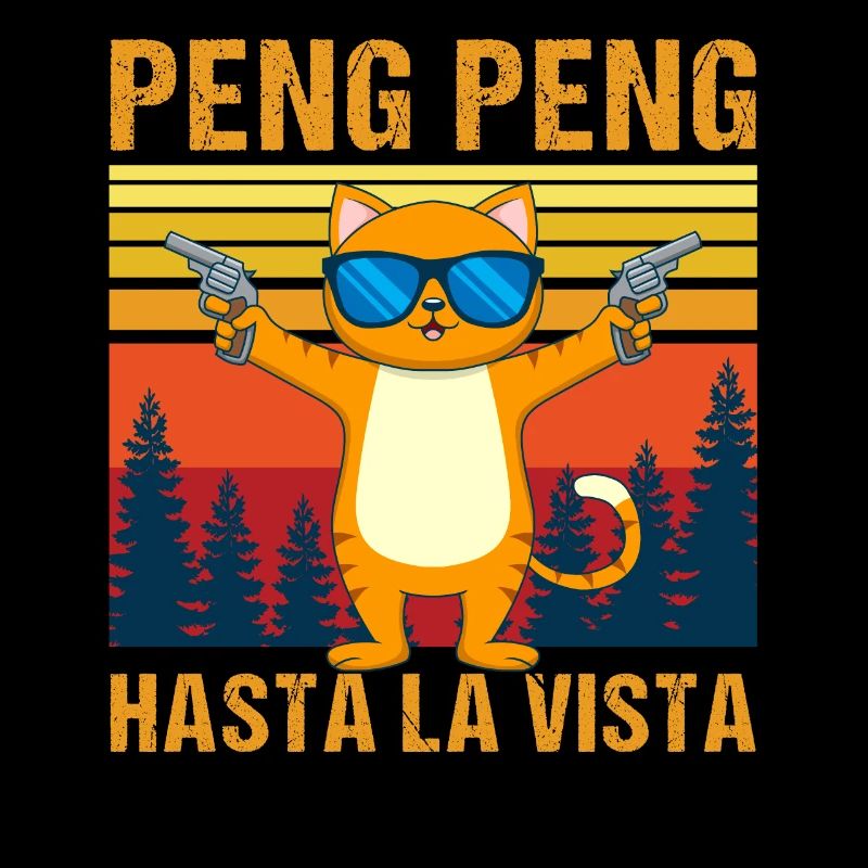 Pistolets Chat Rétro Vintages Cool Chats
