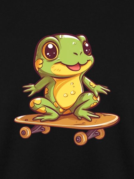 Frog on a skateboard