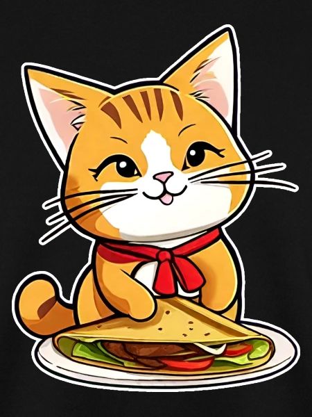 Niedliche Katze mit Taco