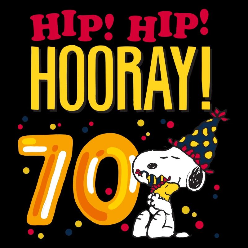 Peanuts 70 Jahre Geburtstagsdesign Mit Spruch