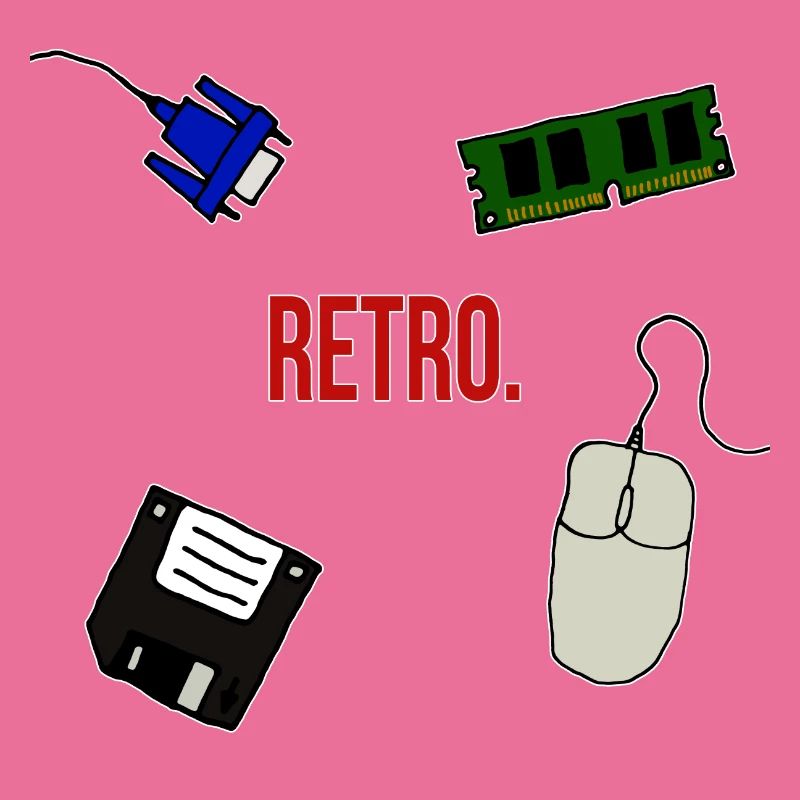 Retro Computer Lettering Statement Gift 90s