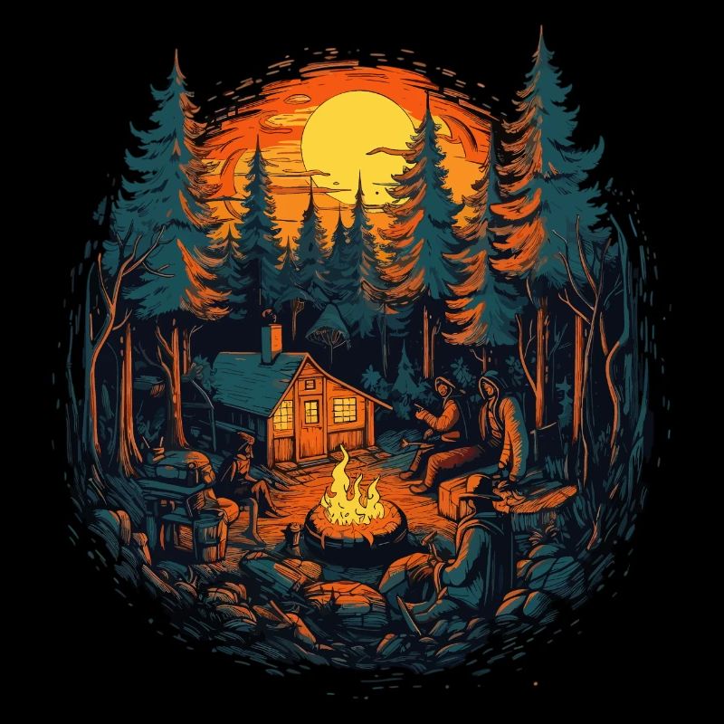 Cozy Campfire in der Wildniss