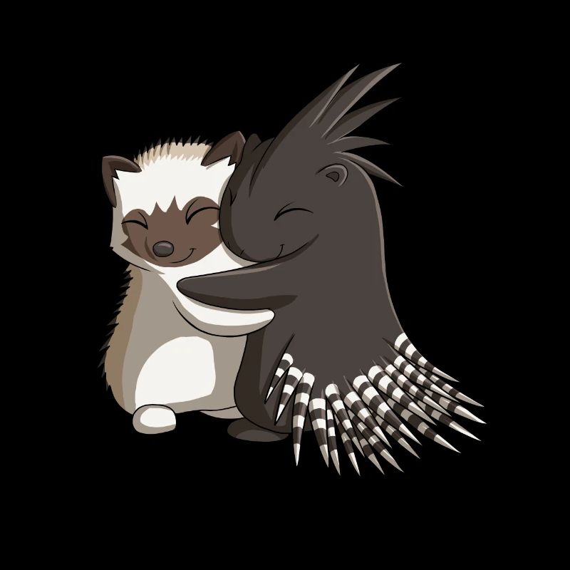 Igel Stachelschwein Umarmung