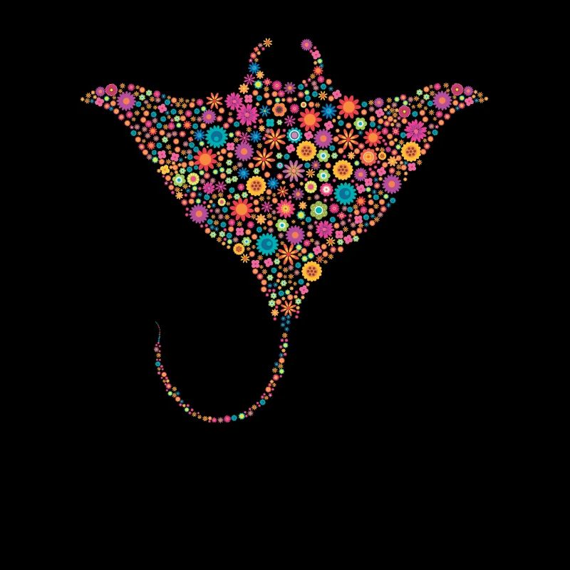 Blumen Manta Rochen Stachelrochen