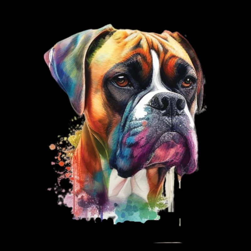 Conception de l’aquarelle allemande Boxer Dog