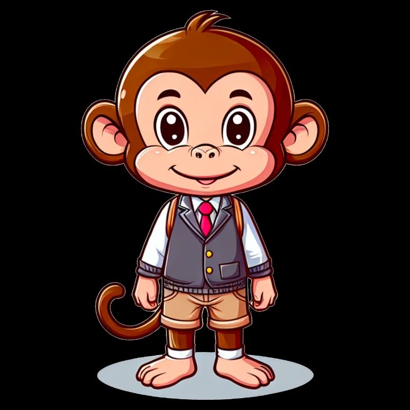 Cute Schoolboy Monkey