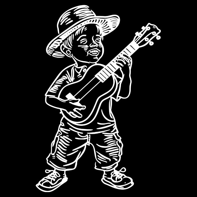 Ukulele Junge Zeichnung