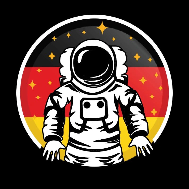 Astronaut Germany flag star moon gift