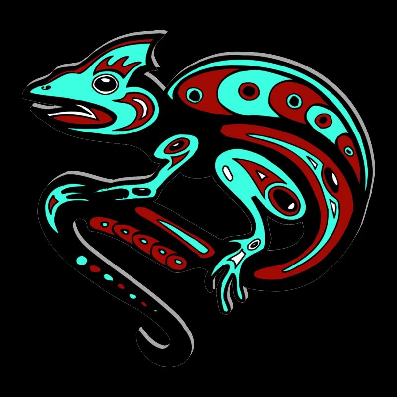 Tribal Chameleon tier reptiel kinder geschenkidee