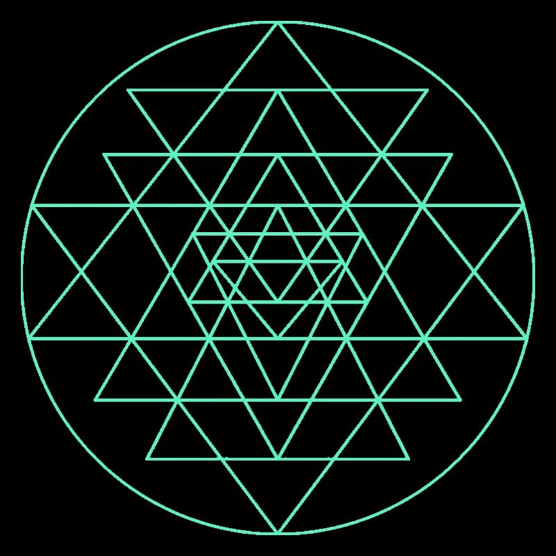 Sri Yantra Türkis
