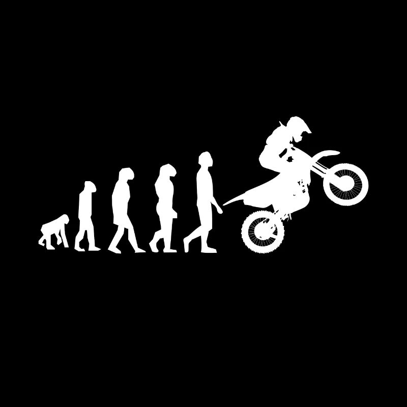 Evolution du singe au motocross