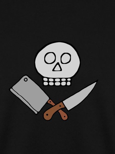 Totenkopf Küchenmesser Hackebeil