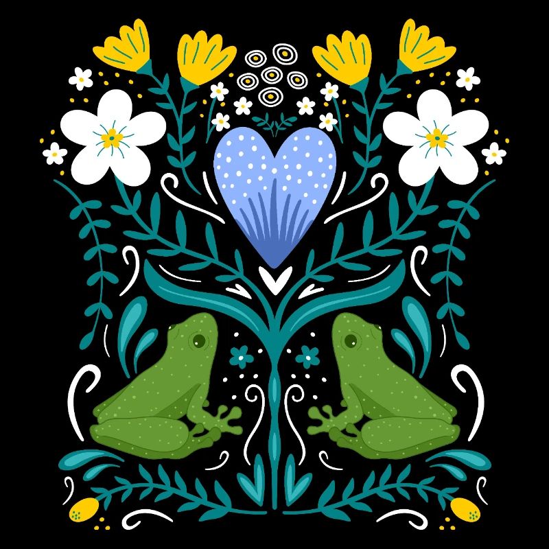 Frösche und blumen