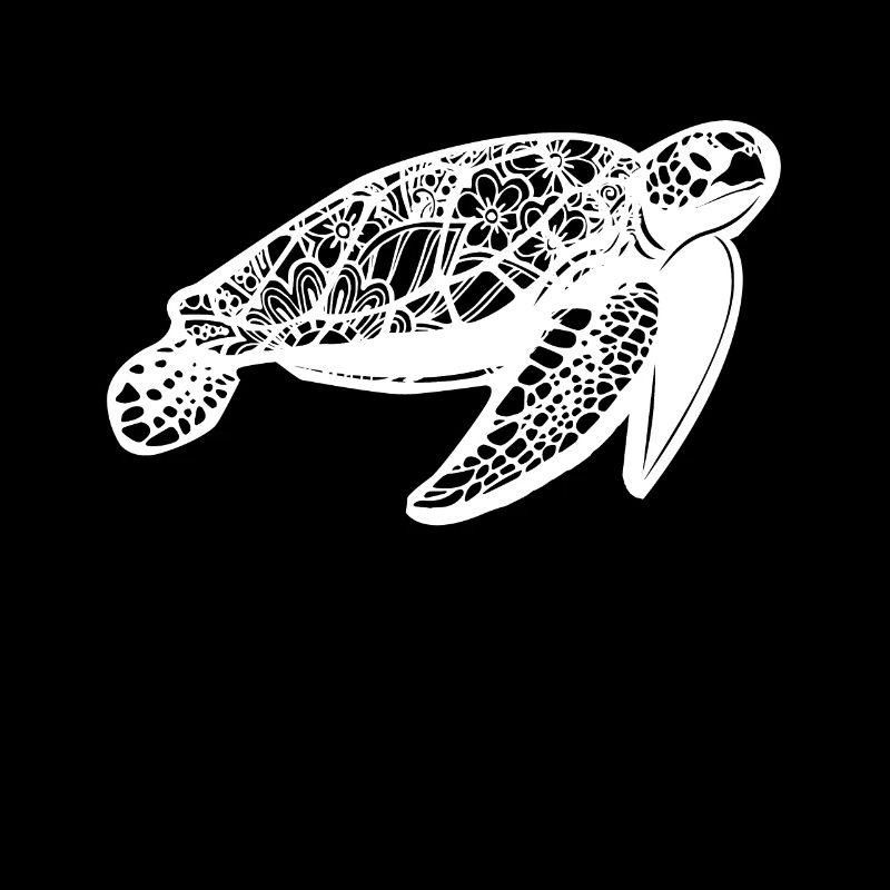 Turtle Turtle Floral Pattern