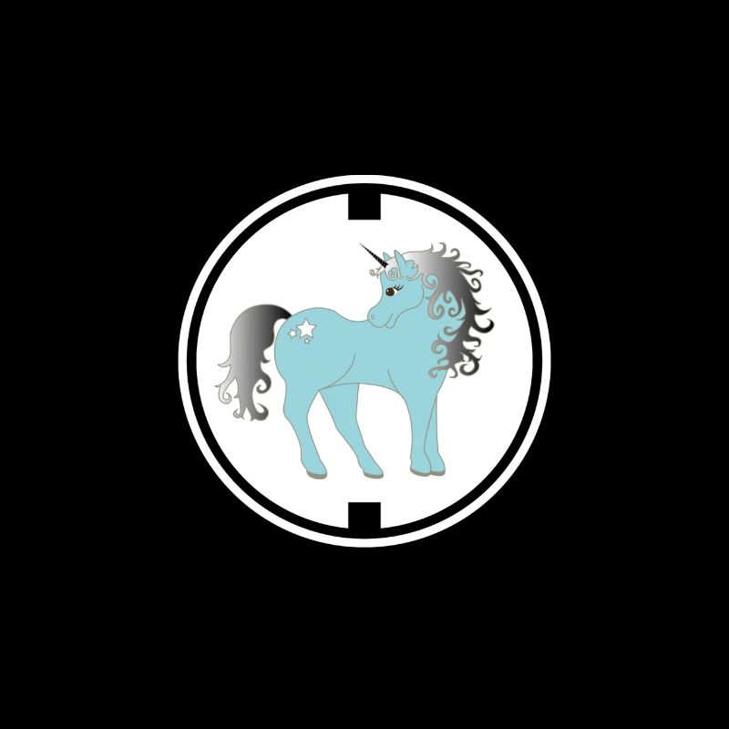 LOGO Einhorn türkis Regenbogen