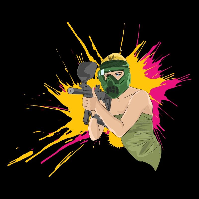 Fille de paintball sexy